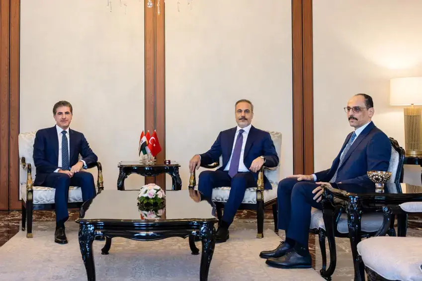 Enqere | Nêçîrvan Barzanî bi Hakan Fîdan û Îbrahîm Kalin re civiya