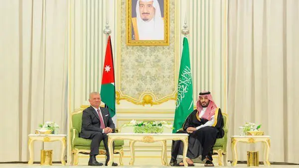 سەفەری شای ئوردن بۆ ڕیاز و دیداری بن سەلمان