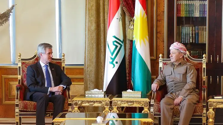 Mesud Barzani, Almanya'nin yeni Erbil Baskonsolosunu kabul etti