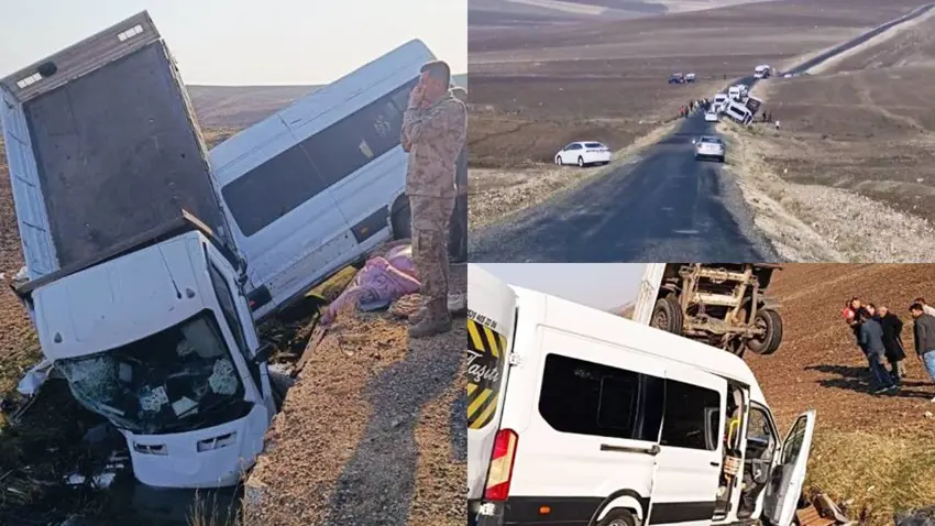 Li Diyarbekirê qezaya trafîkê: 15 jê dersdar 17 kes birîndar bûn