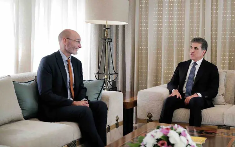 Nêçîrvan Barzanî û Balyozê Brîtanyayê li ser hilbijartinên Parlamentoya Kurdistanê pêwendiyên Hewlêr-Bexdayê axivîn