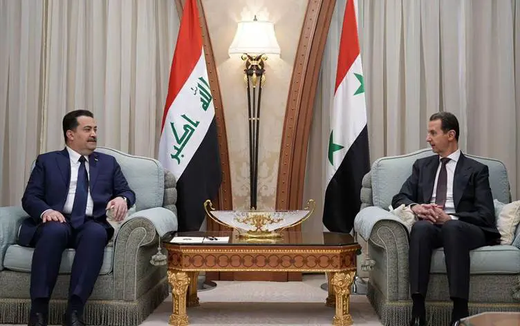 Irak Basbakani Sudani, Besar Esed ile görüstü