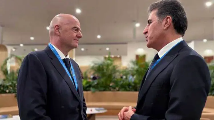 Neçirvan Barzani, FIFA Baskanini Kürdistan Bölgesi’ne davet etti