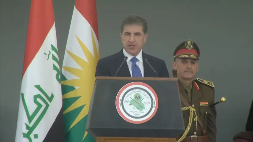 Silêmanî | Nêçîrvan Barzanî besdarî merasima derçûna Koleja Leskerî ya Qelaçolan bû