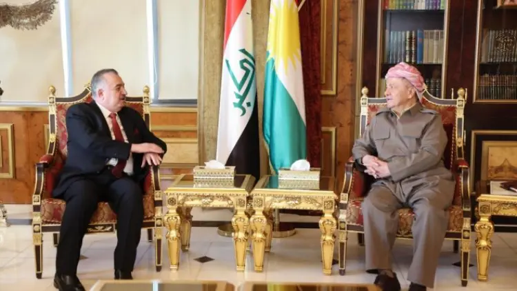 Mesud Barzani ve Irak'in Ürdün Büyükelçisi bölgedeki gelismeleri görüstü