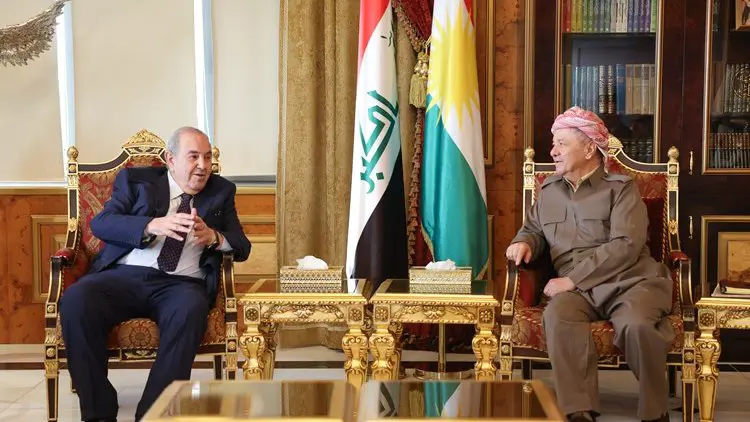 Mesud Barzani ve Iyad Allavi, Irak ve bölgedeki son gelismeleri görüstü