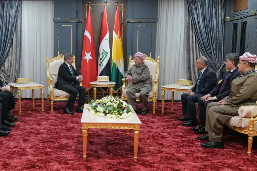 Mesud Barzani ile Davutoglu, Orta Dogu'daki son gelismeleri görüstü