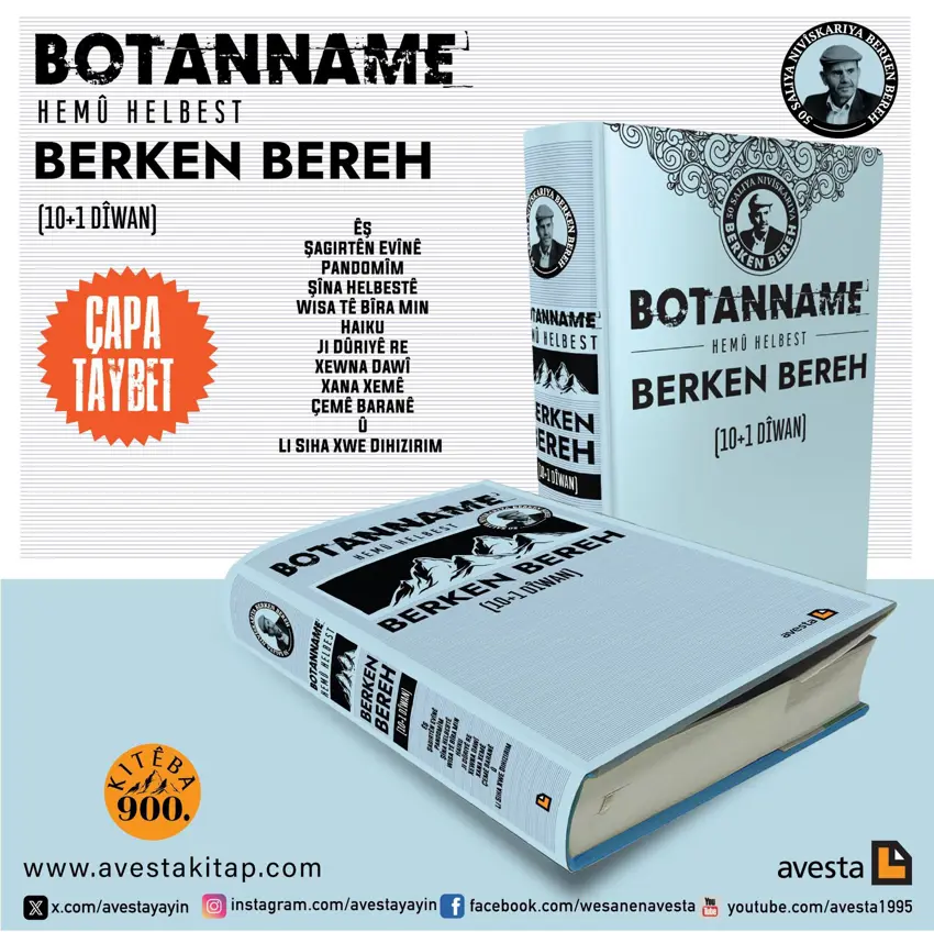 Wesanên Avestayê bi ‘Botannameyê’ 50 saliya helbestkariya Berken Bereh pîroz dike