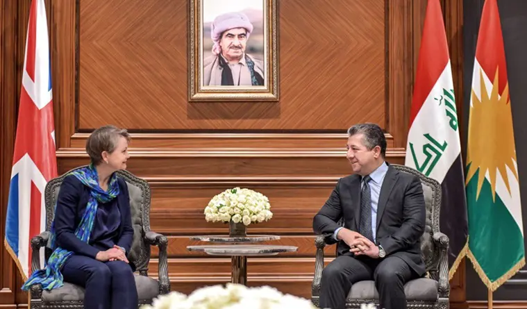 سه‌رۆكی حکوومەت پێشوازی لە وه‌زیرى ناوخۆى به‌ریتانیا کرد