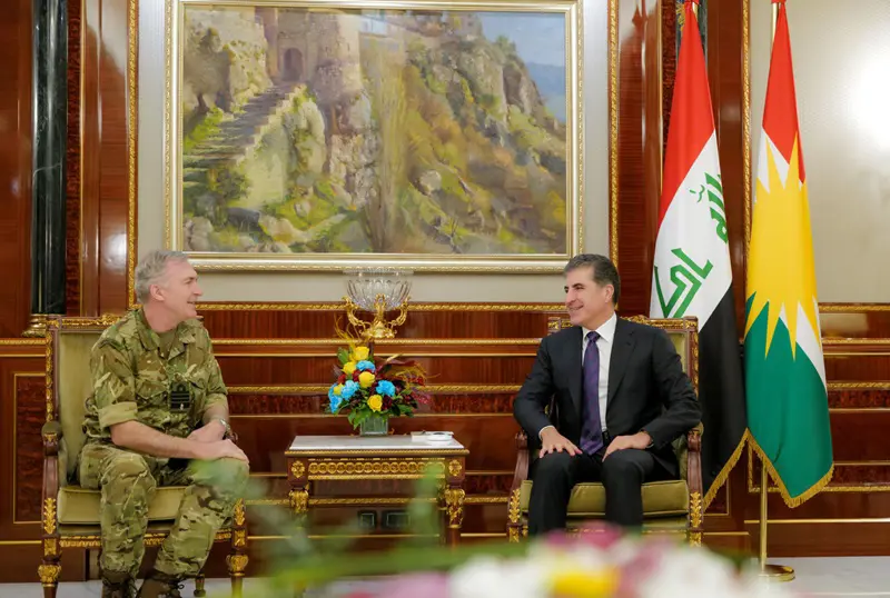 نێچیرڤان بارزانی پێشوازی لە سوپاسالاری بەریتانیا کرد