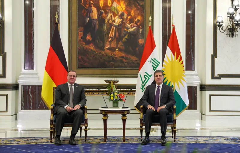 سەرۆکی هەرێمی کوردستان پێشوازی لە وەزیری بەرگری ئاڵمانیا کرد