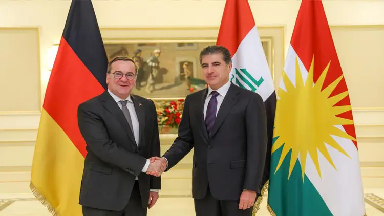 Nêçîrvan Barzanî: Ez bi mazûvaniya Wezîrê Berevaniyê yê Almanyayê, Pistorius kêfxwes bûm