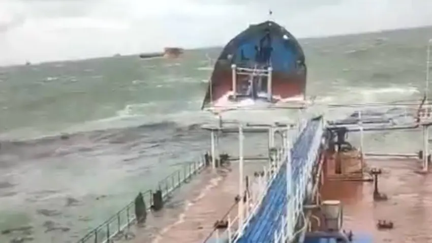 Kestiya petrolê ya Rûsyayê li nêzî Tengava Kerçê bû du parçe