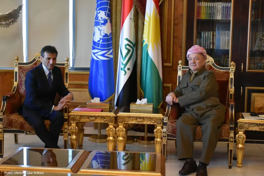 Serok Barzanî pêswaziya Nûnerê Taybet ê Sekreterê Gistî yê NYyê yê li Iraqê kir