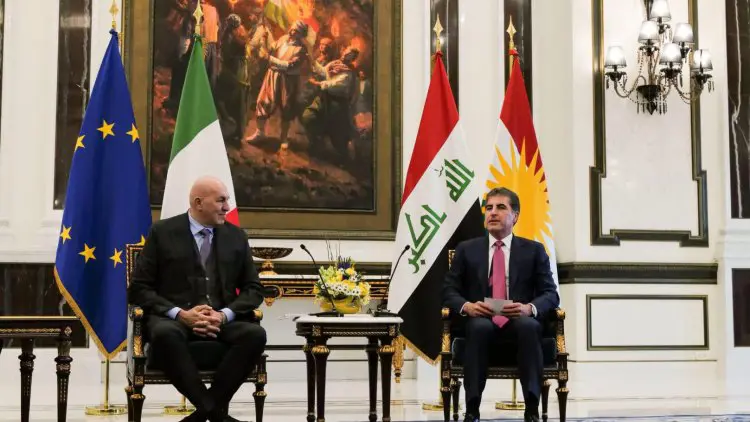 Neçirvan Barzani ve Italya Savunma Bakani görüstü