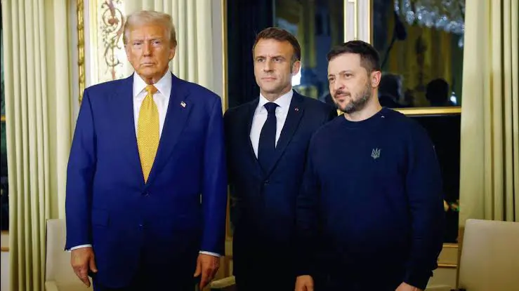 Macron, Zelenski ve Trump, Paris'te bir araya geldi