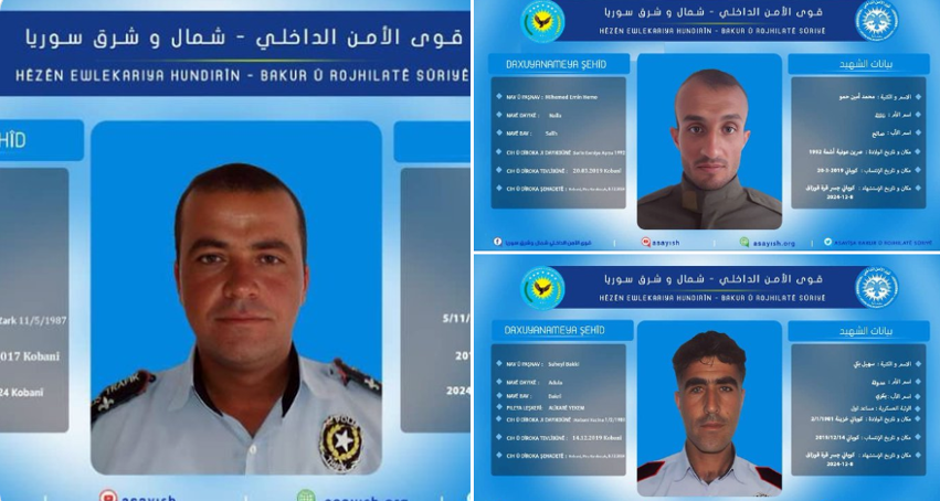 Kobanî | Di êrîsa drona Tirk de 3 endamên Asayîsa Rojava can dan