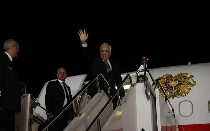 سەرۆککۆماری ئەرمینیا کۆتایی بە سەردانەكه‌ی لە کوردستان ‌هێنا