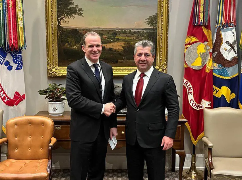 Serokwezîrê Herêma Kurdistanê Mesrûr Barzanî bi Brett McGurk re civiya