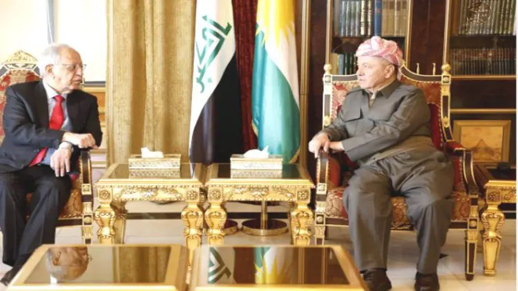 Baskan Barzani, Mada Vakfi Baskani ile görüstü