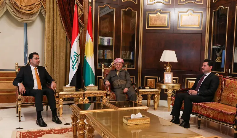 سەرۆك بارزانی و موحسین مندەلاوی دوایین پێشهاتەكان تاوتوێ دەكەن