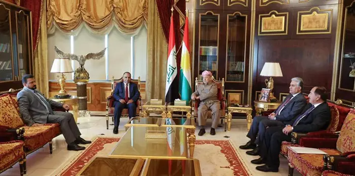 سەرۆک بارزانی پێشوازی لە سەرۆکی کارگێری هەڵبژاردن و ئەندامێکی ئەنجوومەنی کۆمیسیۆنی باڵای هەڵبژاردنەکانی عێراق کرد