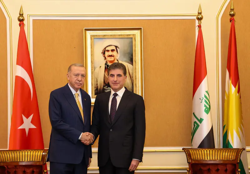 سه‌رۆکكۆمارى توركیا به‌رده‌وامی پشتگیری ووڵاته‌كه‌ى بۆ عێراق و هه‌رێمى كوردستان دووپات كرده‌وه‌