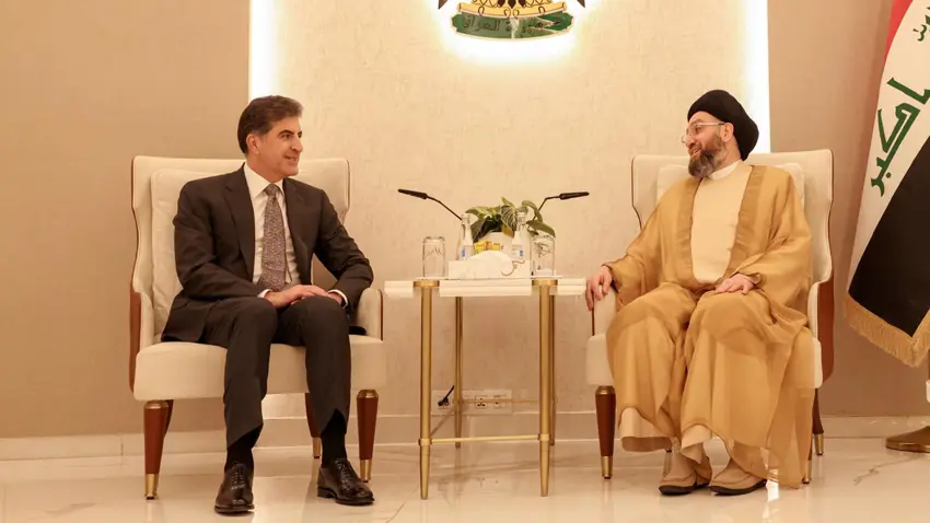 Nêçîrvan Barzanî bi Serokê Tevgera Hîkme Emar Hekîm re civiya