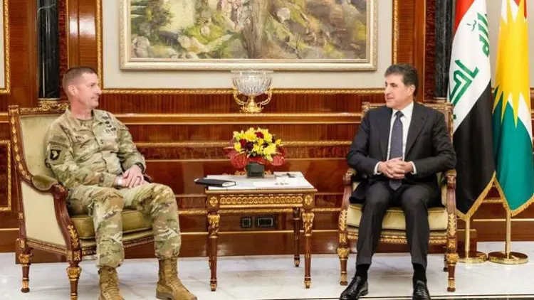 Neçirvan Barzani, Uluslararasi Koalisyon Güçleri Komutani Vaul’u kabul etti