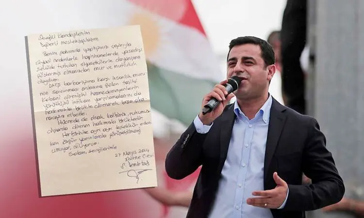 Ji Demîrtas ji bo 82 parêzerên Rojavayê Kurdistanê spasname