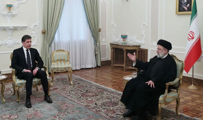 Nêçîrvan Barzanî û Îbrahîm Reîsî: Divê pêwendiyên Hewlêr û Tehranê bêne xurtkirin