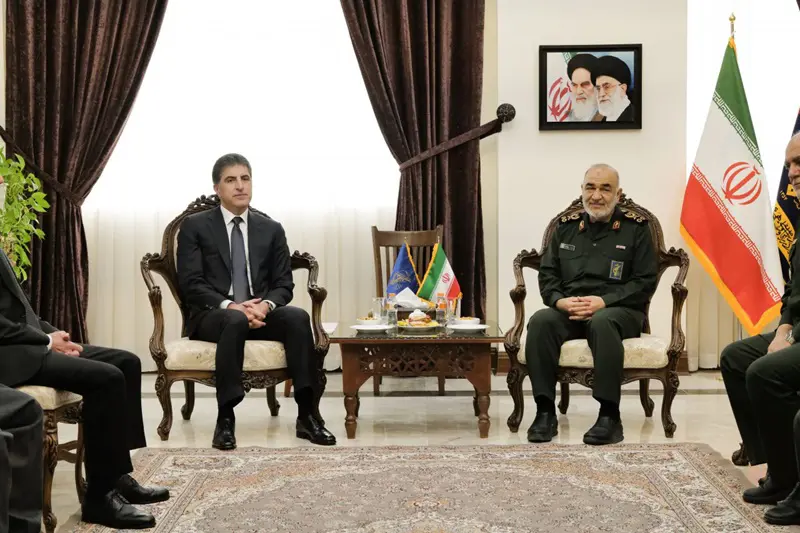 سه‌رۆكى هه‌رێمى كوردستان له‌گه‌ڵ فه‌رمانده‌ى گشتی سوپاى پاسداران كۆبووه‌وه‌