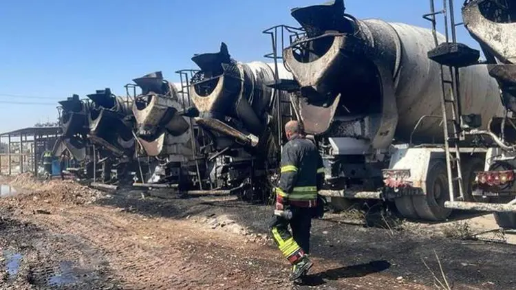 Erbil-Duhok kara yolundaki bir depoda yangin!