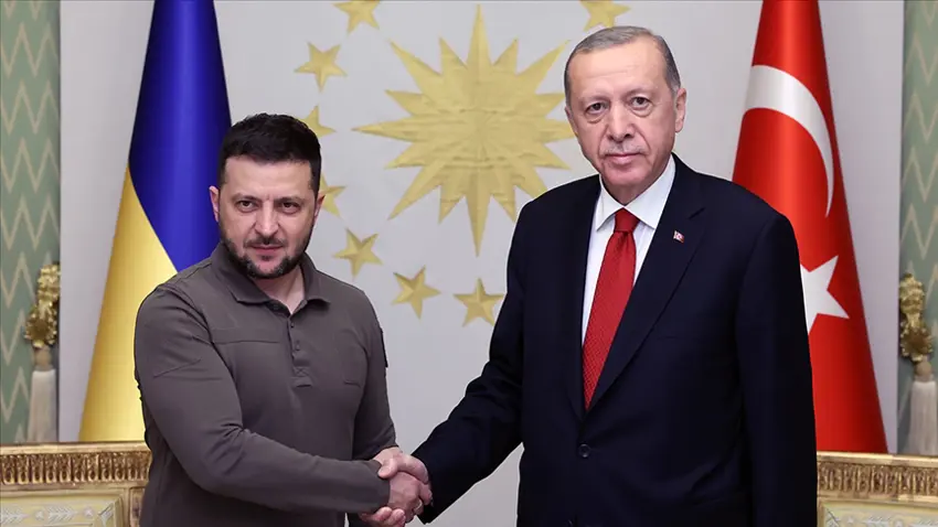 Tayip Erdogan bi serokê Ûkraynayê Vladimir Zelenski re hevdîtinekî kir