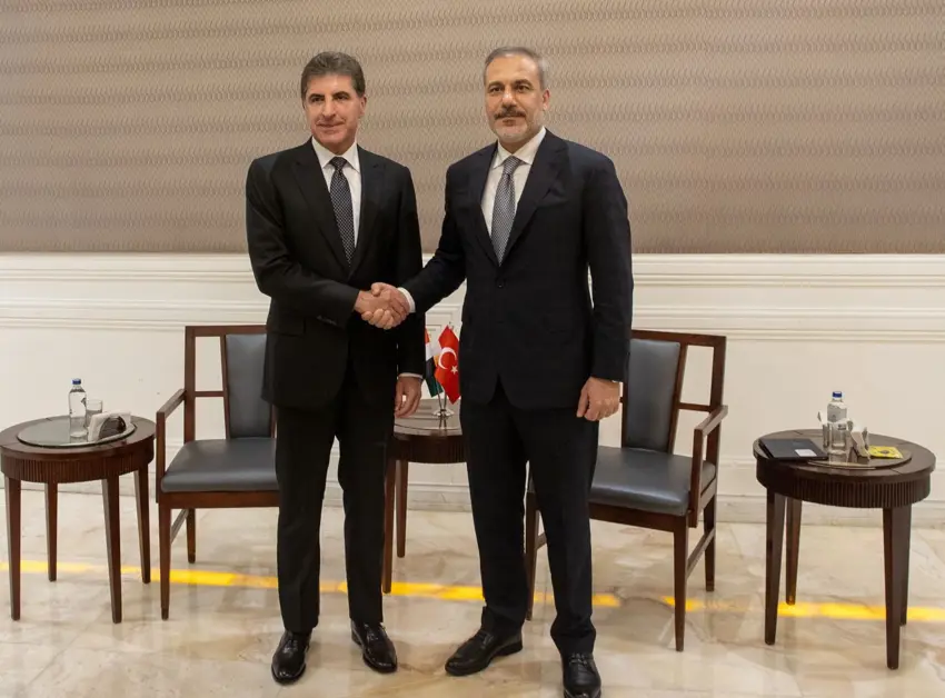 Serokê Herêma Kurdistanê Nêçîrvan Barzanî bi Hakan Fidan re hevdîtin kir