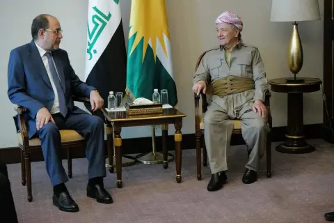 سەرۆک بارزانی پێشوازی لە سەرۆکی هاوپەیمانیەتی دەوڵەتی یاسا کرد