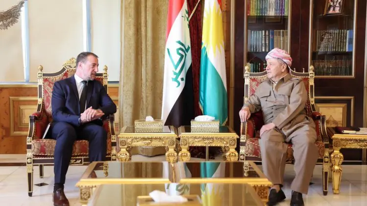 Baskan Barzani, Fransa'nin Erbil Baskonsolosunu kabul etti