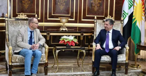 سەرۆکی حکوومەت پێشوازی لە بەرپرسى نووسینگەى پەیوەندییەکانى یەکێتی ئەورووپا لە هەرێمی کوردستان کرد