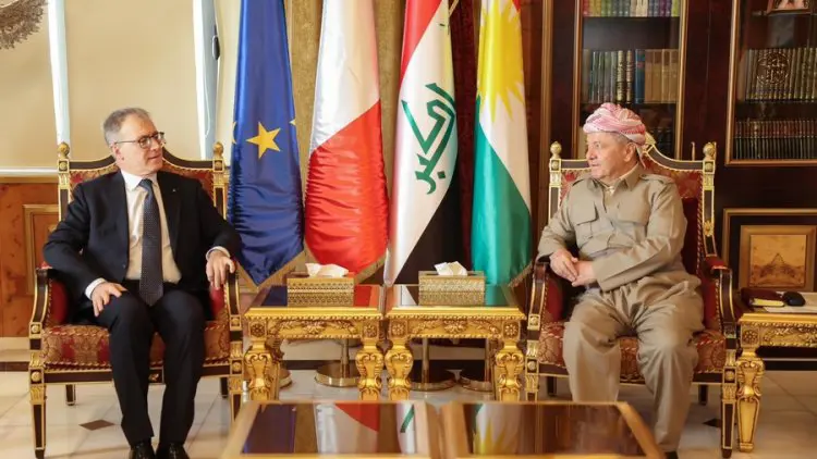 Mesud Barzani, Italya'nin Irak Büyükelçisini kabul etti
