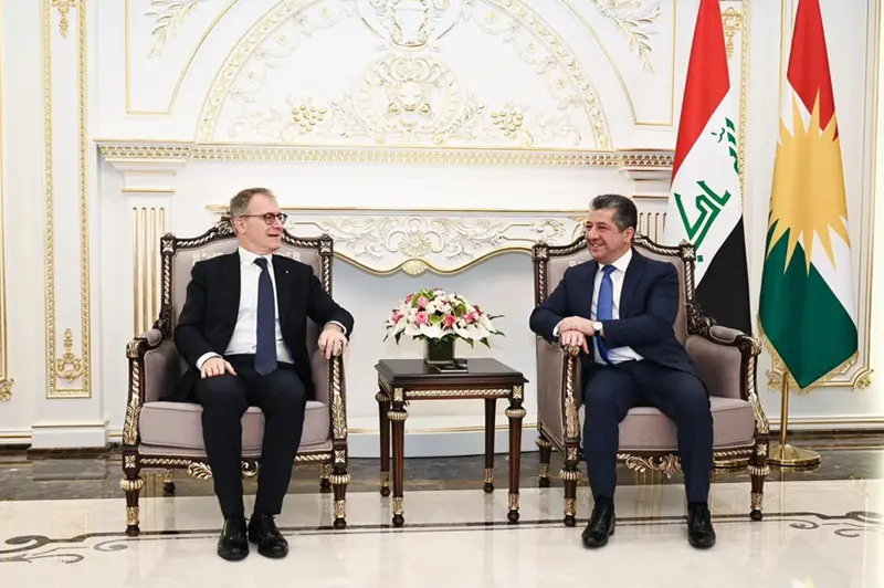 سەرۆکی حکوومەتی هەرێمی کوردستان لەگەڵ باڵیۆزی ئیتاڵیا لە عێراق كۆبووەوە