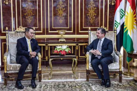 مەسروور بارزانی، پێشوازی لە باڵیۆزی تایلاند لە ئوردن و عێراق کرد