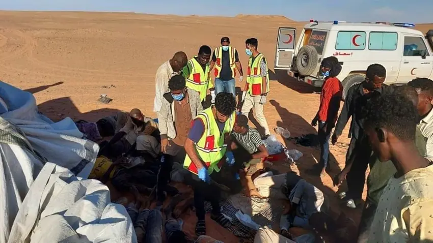 Li Lîbyayê alava ku ku koçberan hildigirt wergeriya: 7 mirî û 32 birîndar