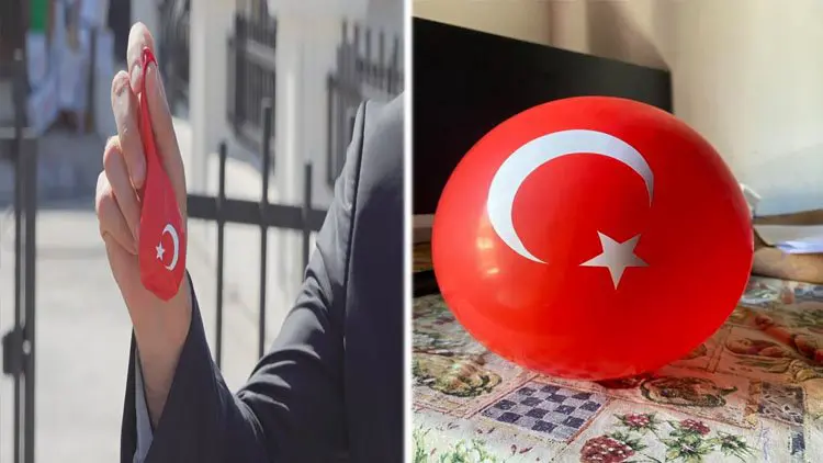 Duhok'ta çocuklara Türk bayrakli balon dagitildi: 4 gözalti