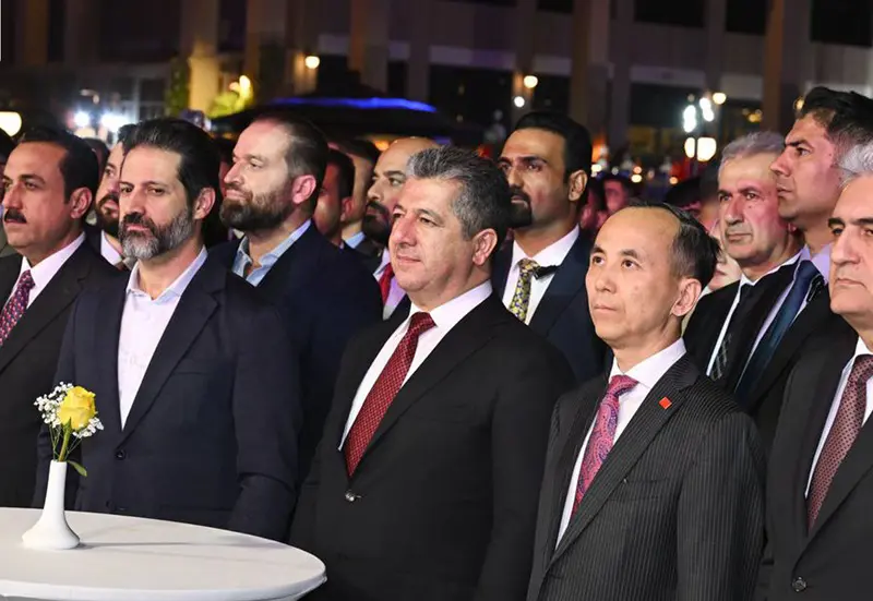 به‌ به‌شداری مه‌سروور بارزانی یادی 75 ساڵەی دامەزراندنی کۆماری چینی میللی به‌ڕێوه‌چوو