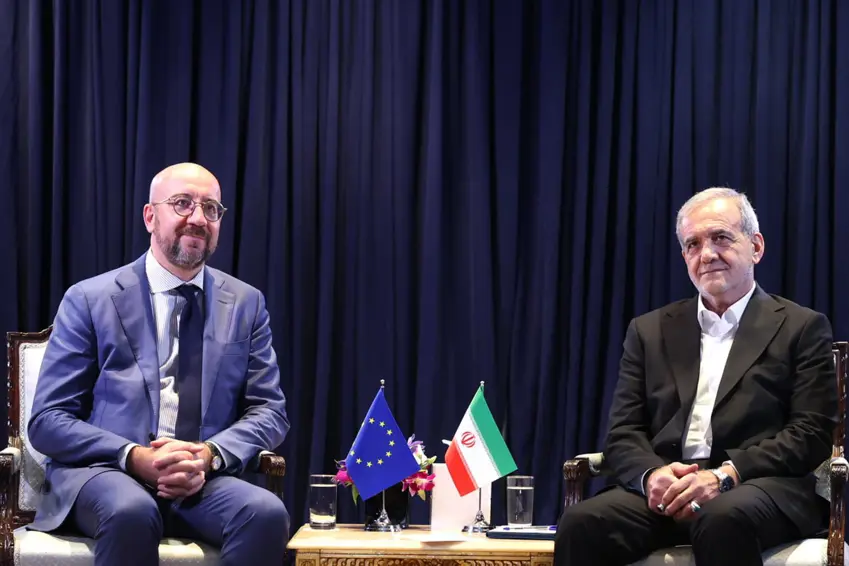 پزیشکیان لە دیدارێکدا لەگەڵ سەرۆکی ئەنجوومەنی ئەورووپا : کۆماری ئیسلامی ئێران هەرگیز مووشەکی بالیستی بە ڕووسیا نەداوە