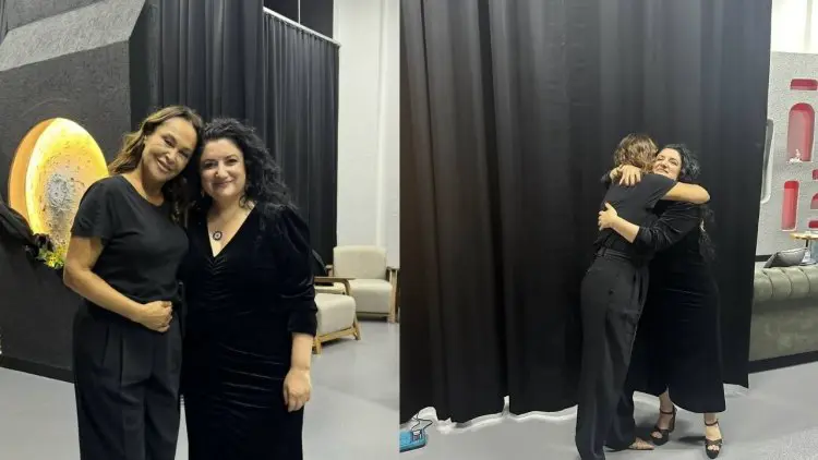 Hülya Avsar ile Pervin Chakar program için bir araya geldi