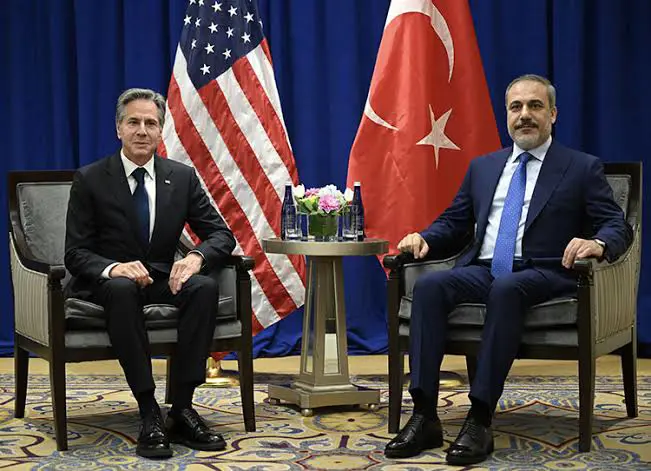 Fidan, ABD Disisleri Bakani Blinken ile bir araya geldi