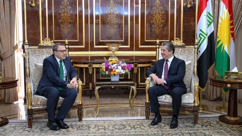 Basbakan Barzani ile Türk Büyükelçi Inan ile görüstü