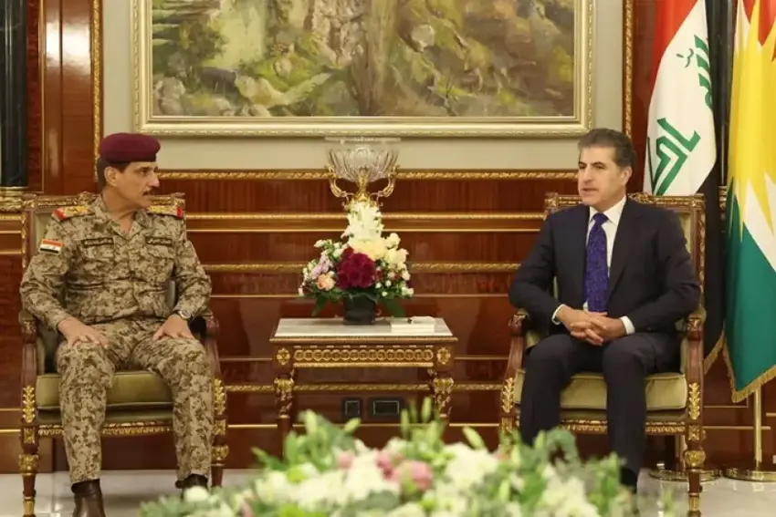 Neçirvan Barzani, Irak’in üst düzey askeri yetkililerini kabul etti