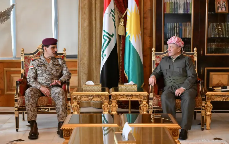 سەرۆک بارزانی پێشوازی لە شاندێکی باڵای سەربازی و ئەمنی عێراق کرد